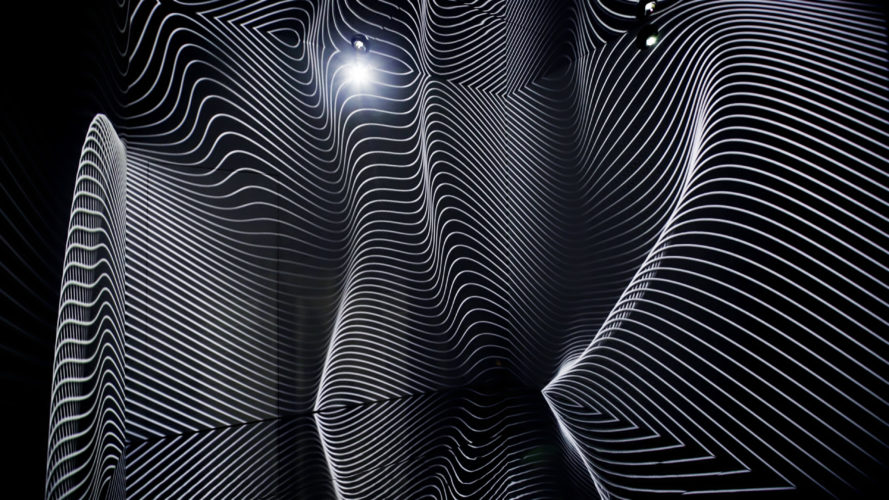 Refik Anadol, Infinity Room, 2015. Immersive environment, approximately 12 x 12 x 12 feet. Photo courtesy of the artist.