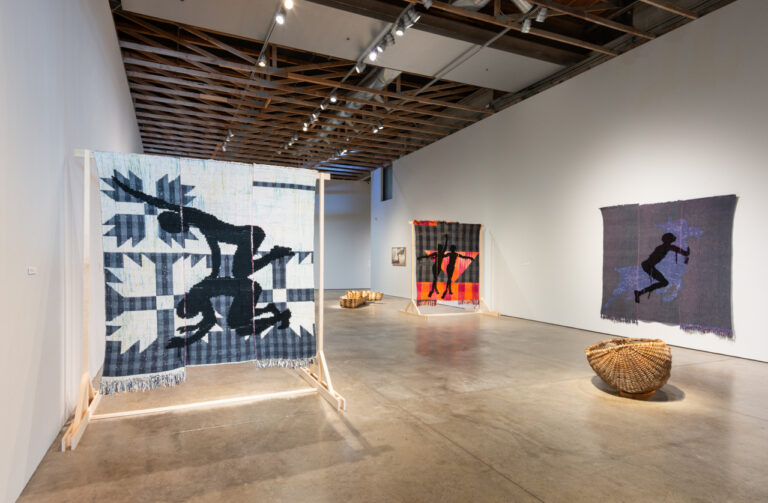 Installation view of Diedrick Brackens: ark of bulrushes