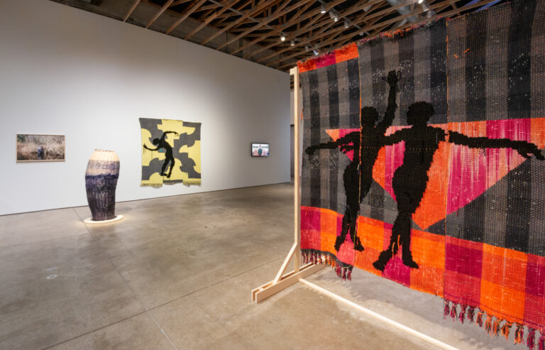 Installation view of Diedrick Brackens: ark of bulrushes