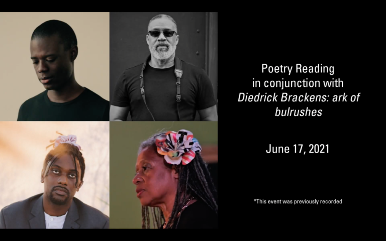 Poetry Reading in Conjunction with Diedrick Brackens: ark of bulrushes video